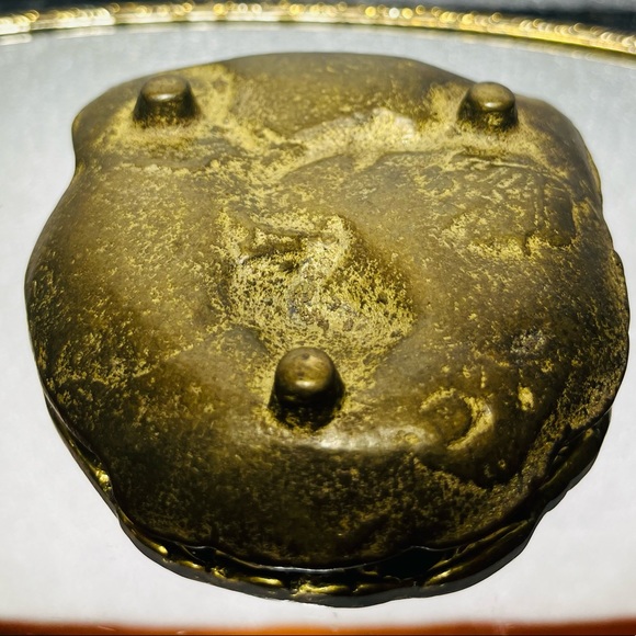 Vintage Figural Brass Cat Face Dish / Ashtray - Picture 4 of 4